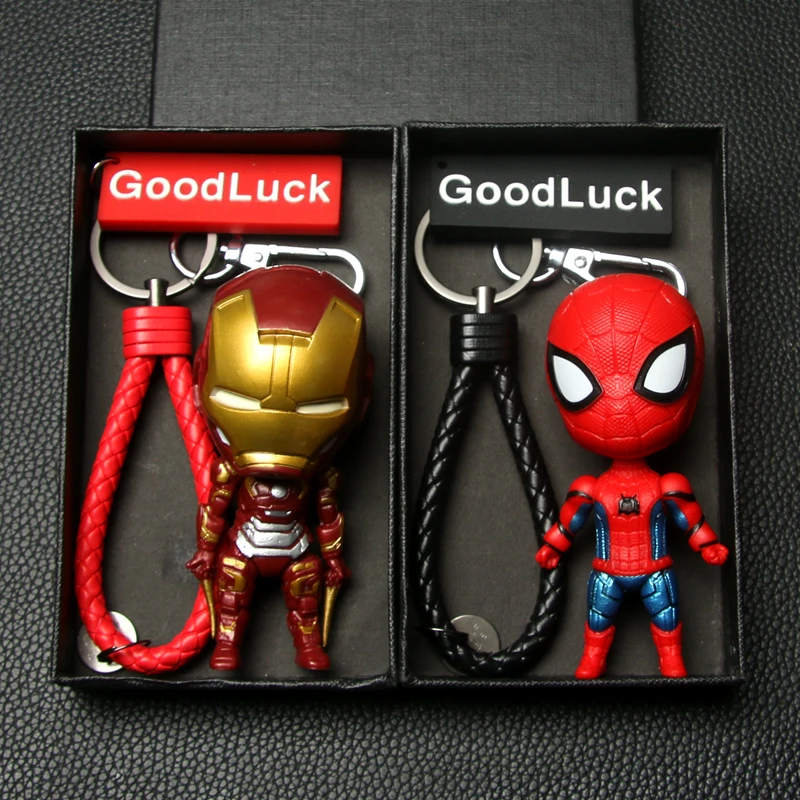 Creatieve cartoon beeldje Batman hanger rugzak hanger trendy coole auto sleutelhanger hanger cadeau voor mannen en vrouwen