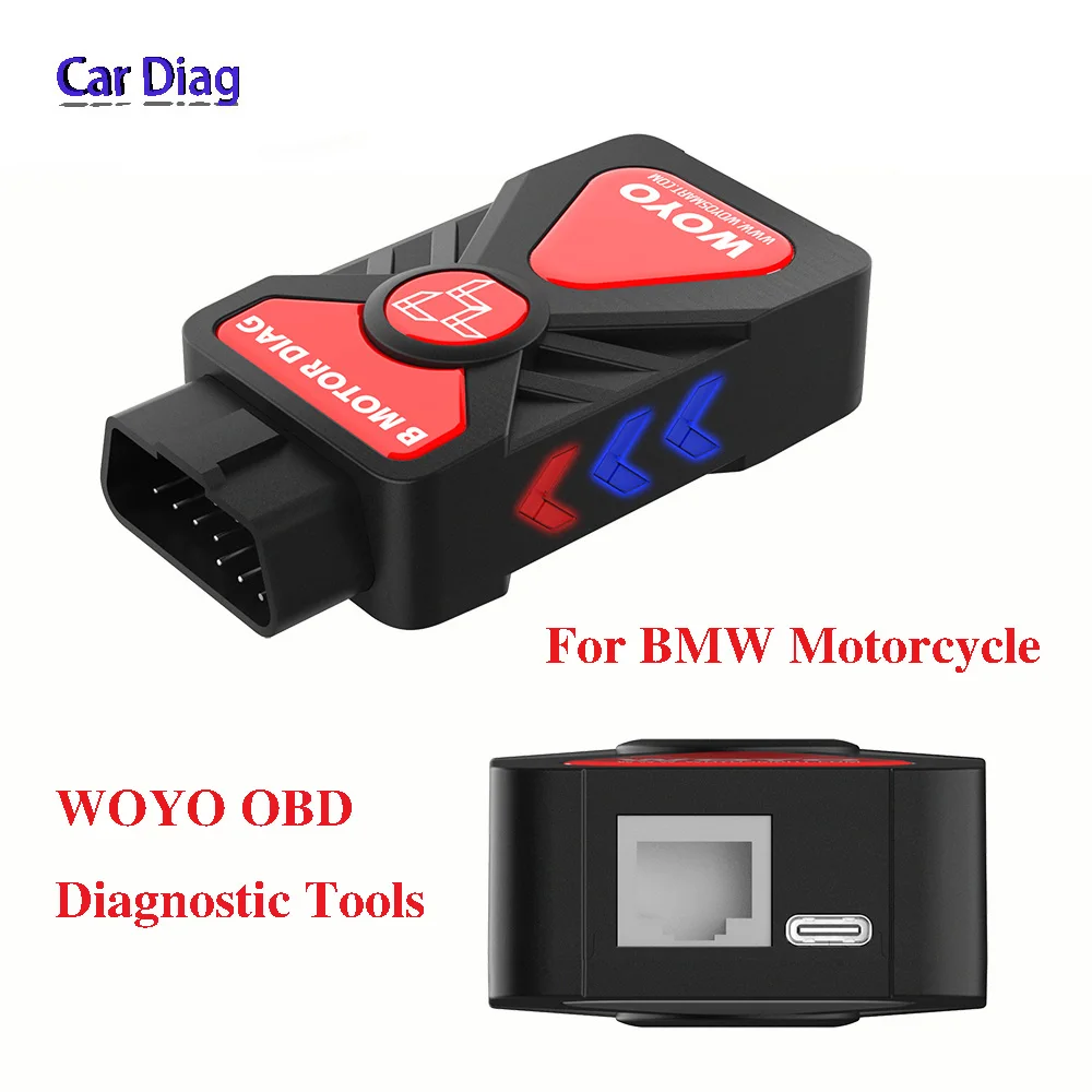 WOYO CTB008 For All BMW Motorcycle Diagnostic Tools Bike Tester Read Clean Code OBD2 to 10pin Moto Scanner  CTB008