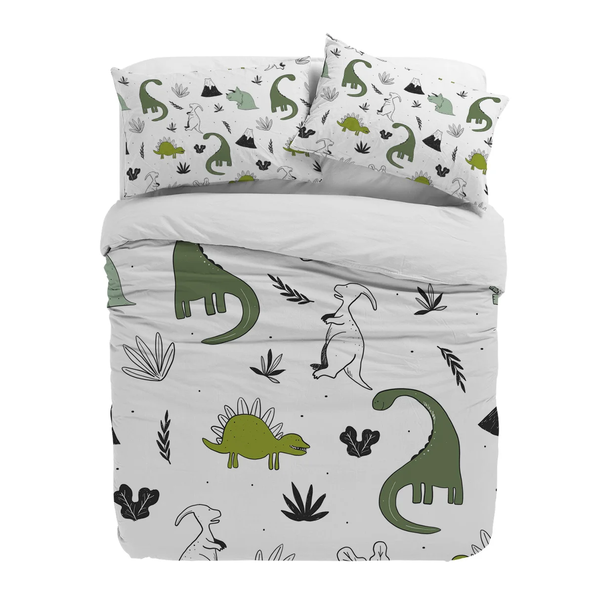 

Animal Green Dinosaur Plant Duvet Cover Bed Bedding Set Home Textile Quilt Cover Pillowcases Bedroom Double Bedding Set No Sheet