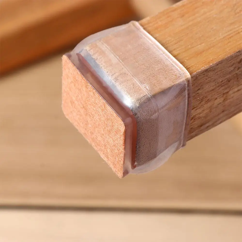 

Shock Absorption TPR Material with Felt Reduce Noise Floor Protector Cover Chair Leg Caps Furniture Feet Pads Home Decor