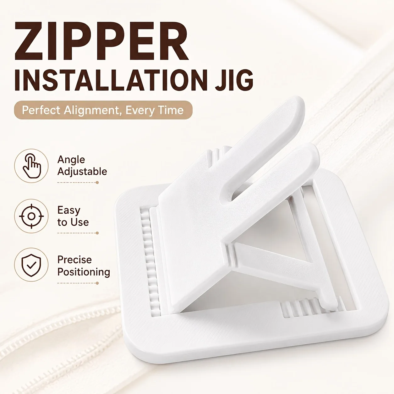Zipper installation auxiliary holder,3D printing,DIY garment sewing zipper head fixture,household tailoring sewing accessories
