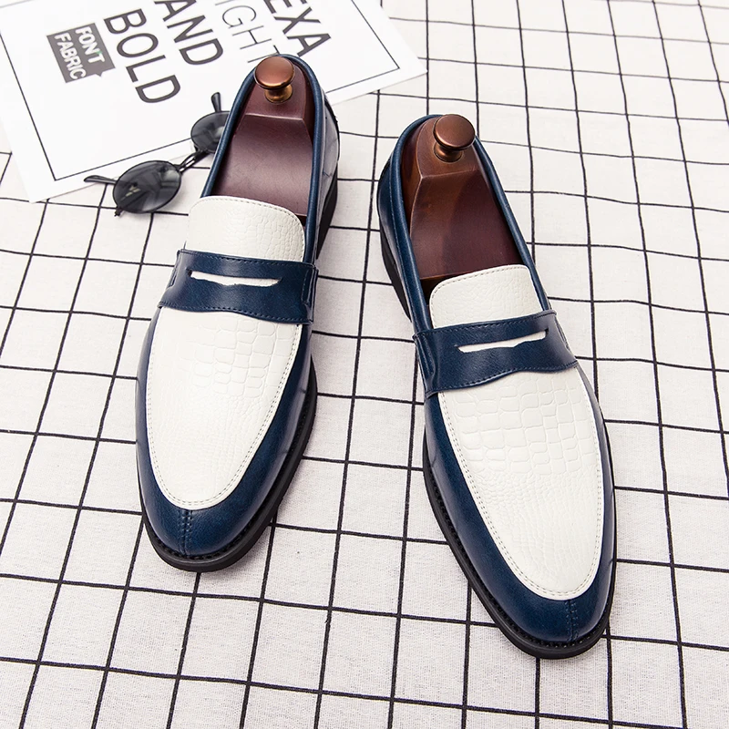 Mode Mannen Loafers Slip Op Klassieke Britse Stijl Casual Jurk Schoenen Klassieke Sociale Lederen Schoenen Elegante Originele Bootschoenen