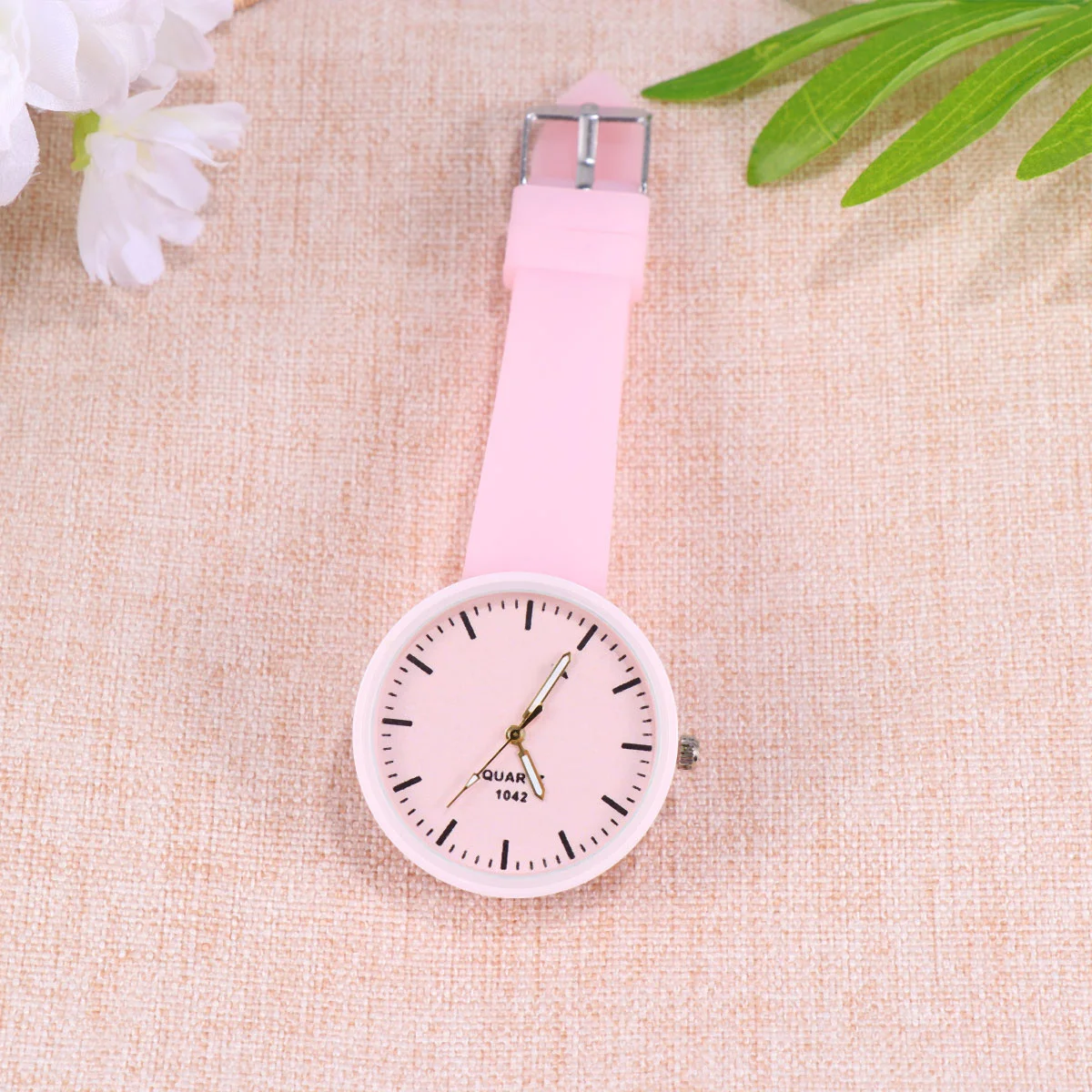 ساعة سيليكون مضيئة للنساء وردي بسيط رياضي متوهج في الظلام ساعة عصرية مقاومة للماء وخفيفة الوزن ومريحة #6