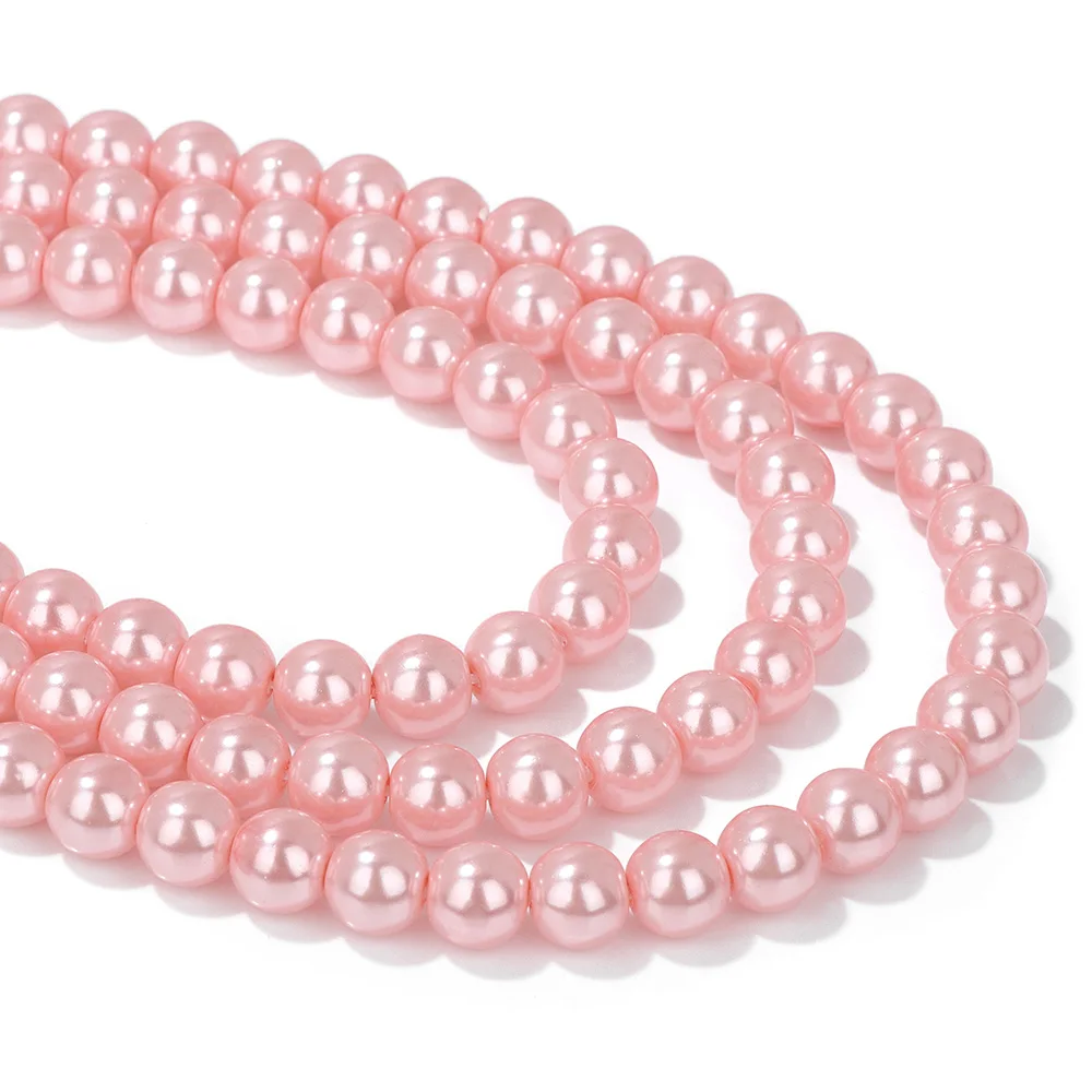 Colorful Round Shell Pearl Beads 6 8 10mm Imitation Pearls Loose Spacer Bead For Jewelry Making Bracelet Necklace Earrings DIY