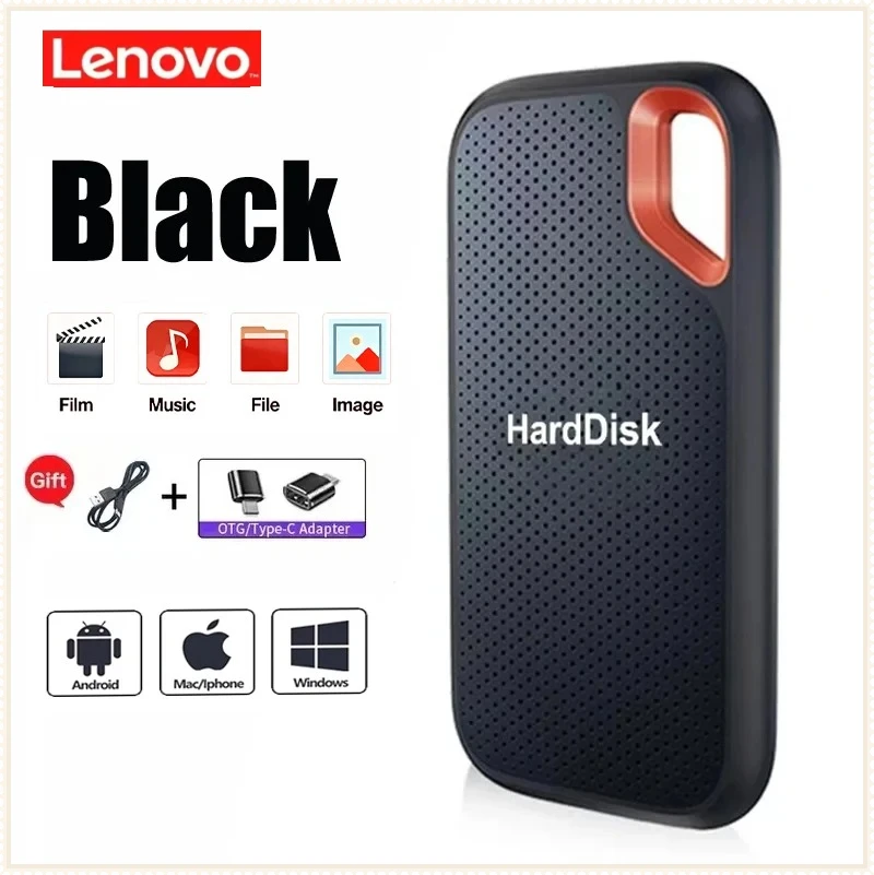 

Внешний жесткий диск Lenovo E61 для ноутбуков и PS5, USB 3.1, 2 ТБ, 6 ТБ, 8 ТБ, 256 ТБ, мобильное хранилище данных HDD