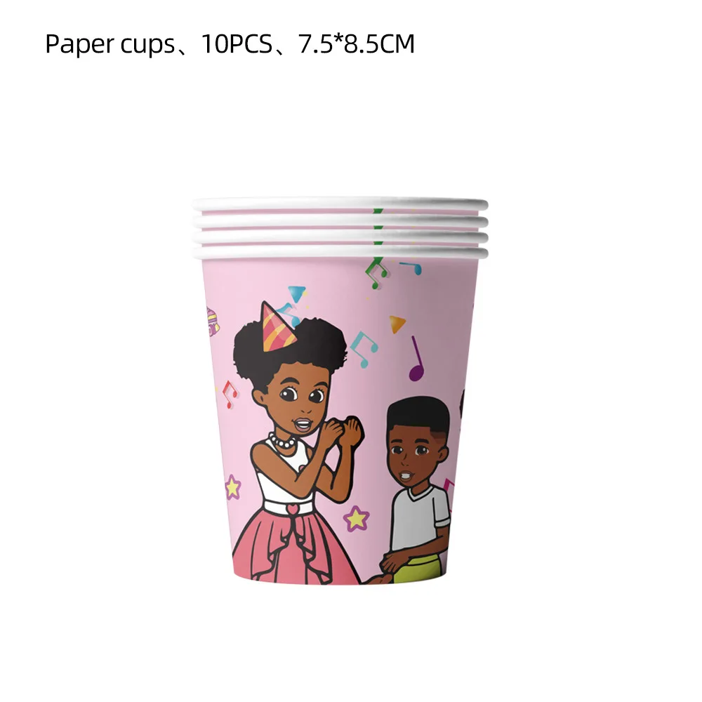 Pink Black Girl Gracies Birthday Party Decorations Corner Party Favors Tablecloth Cups Plates Baby Shower supplies Free Shipping