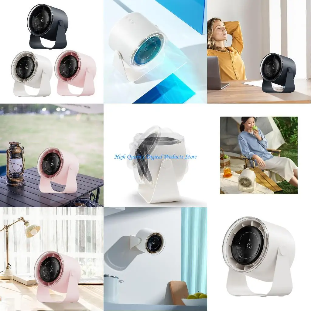 

U2JE Convenient Fan Quiet Handheld Fan USB Fan Strong Airflows Hangings Fan