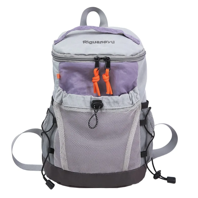 Unisex Mini Lightweight Color Contrast Backpack Hiking Daypack Travel Rucksack Small School Bag for Men Women Walking Camping