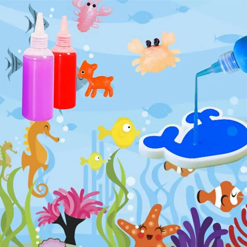 Handgemaakte magische waterbabyspeelgoed Oceaansvorm Magische watermengsels Kralen Vormmateriaalset Kinderpuzzel Kinderspeelgoedset