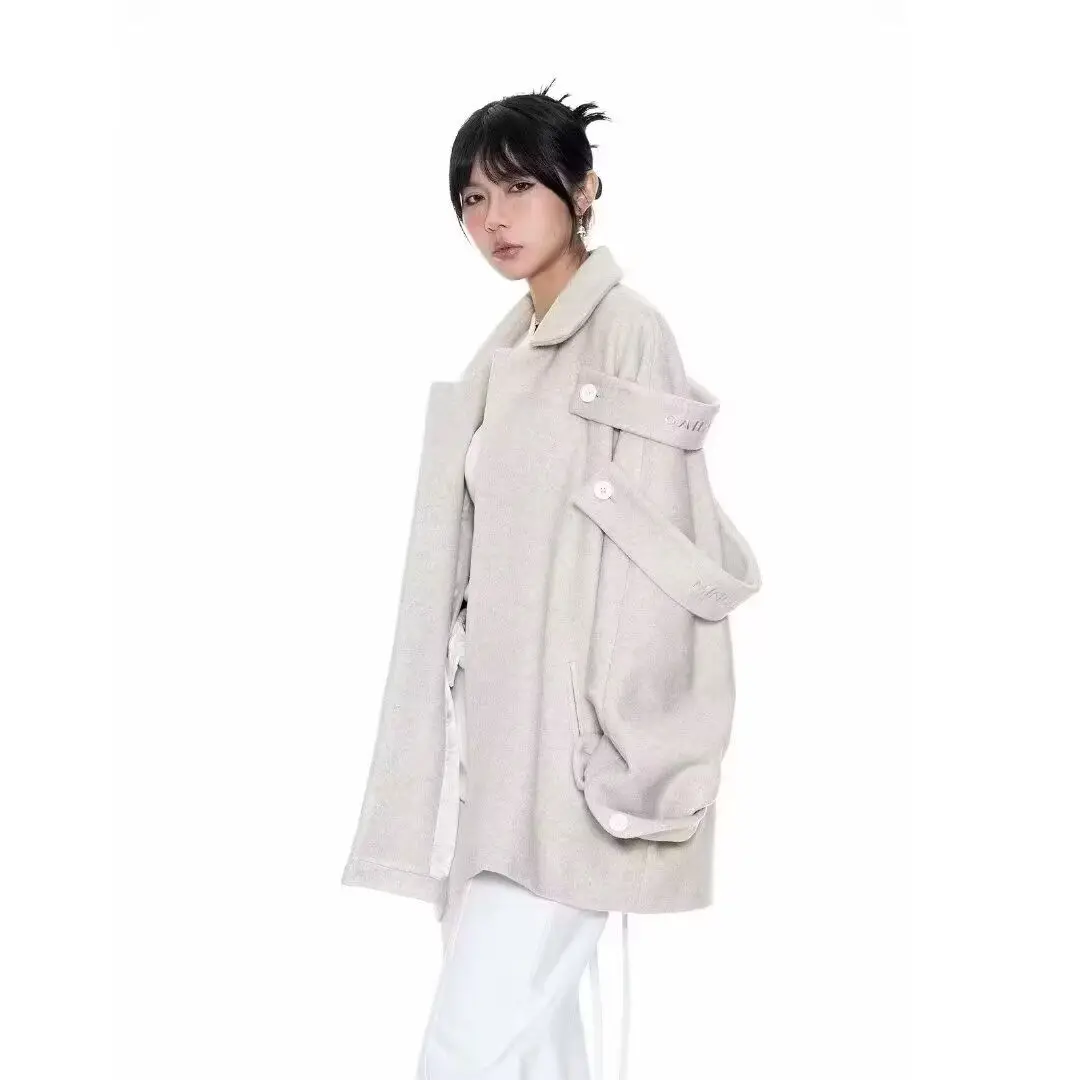 

Spring Autumn Loose Men's Jaet Hip Hop Sle High Street Trend Harajuku Korean Version Casual Coat Stand Fit Long Sve