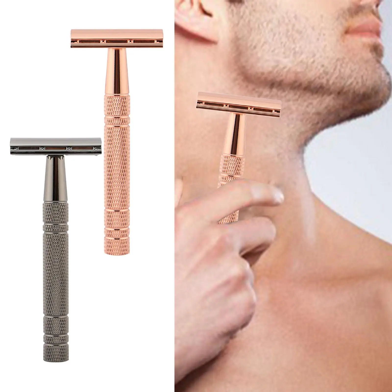 Double Edge Long Anti Slip Handle for with 5Pcs