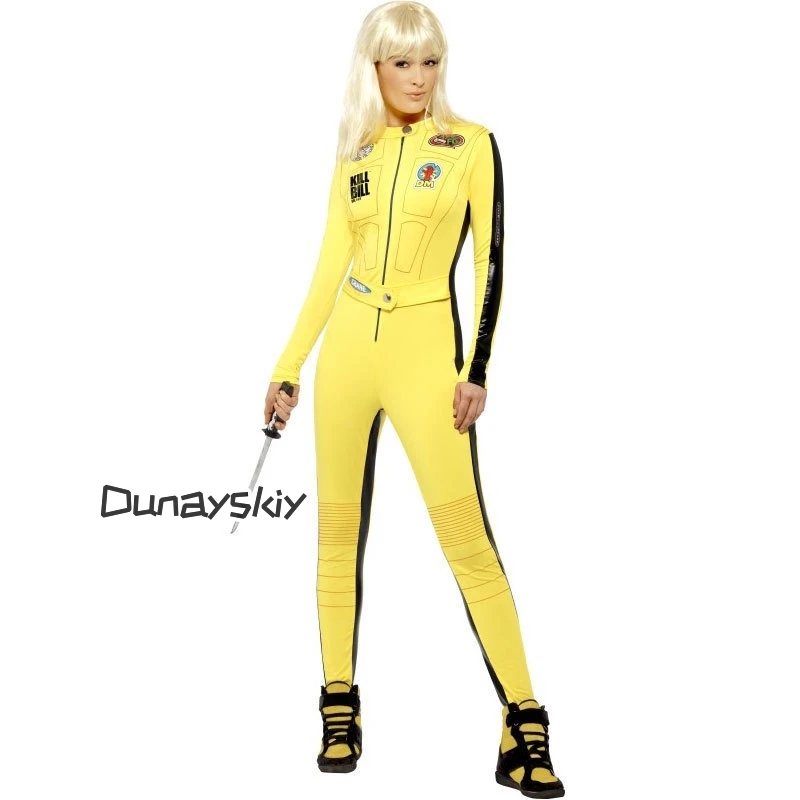 Kill The Billll Bride Beatrix Kiddo Косплей Костюм Кунг-Фу Комбинезон для женщин Хэллоуин Карнавальные костюмы Марди Гра Рождество