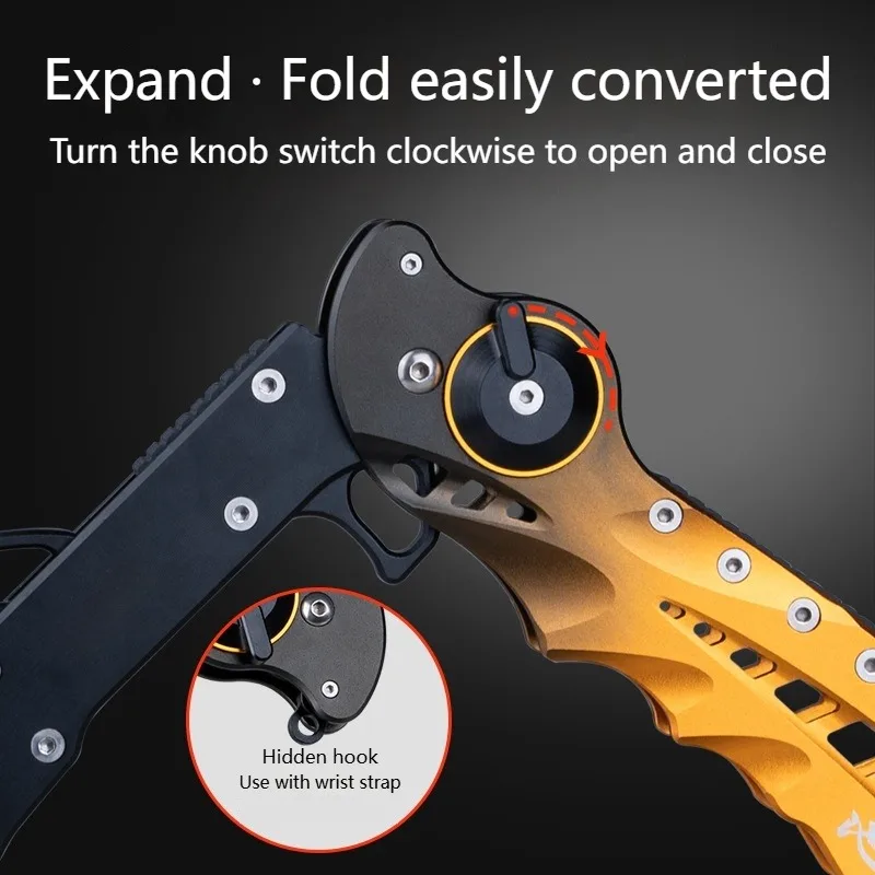 Faltbares Multifunktions-Angelwerkzeug-Set, vielseitig einsetzbar, erweiterte Köderklemme aus Aluminiumlegierung, tragbare Ködergriffe mit Skala