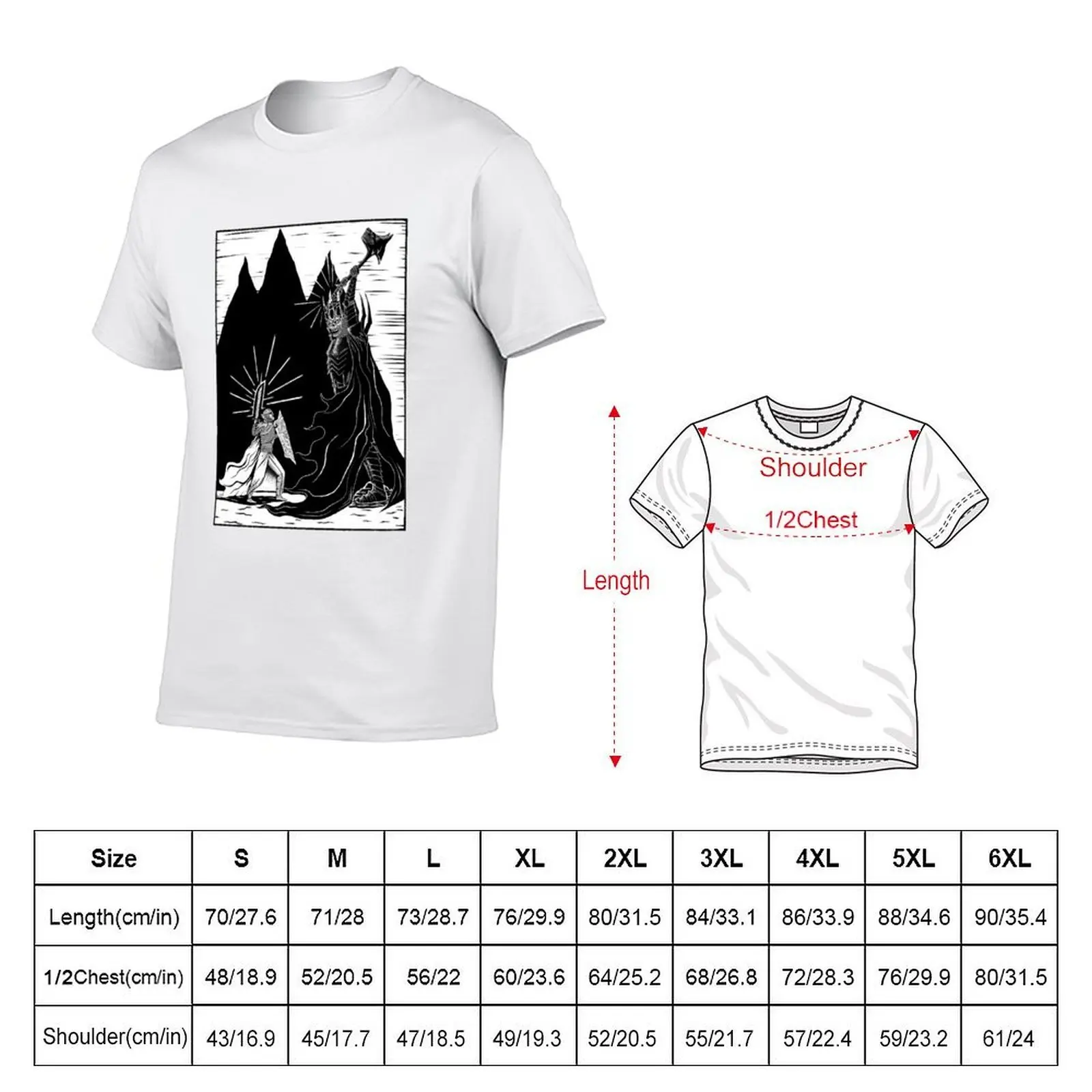 Fingolfin battles Morgoth T-Shirt t shirt for man 100 percent cotton t shirt for man T-Shirt