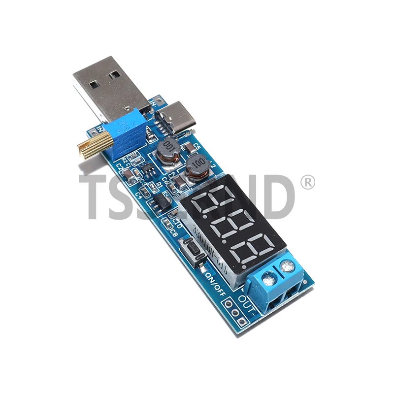 Boost Buck Converter USB Step UP / Down Power Supply Module DC-DC 5V to 3.3V / 12V Adjustable Out DC 1.2V-24V