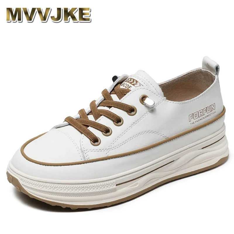 

3.5cm Natural Cow Genuine Leather Comfy Chunky Sneaker Loafer Women Spring Autumn Vulcanize Platform Wedge Flats Shoes