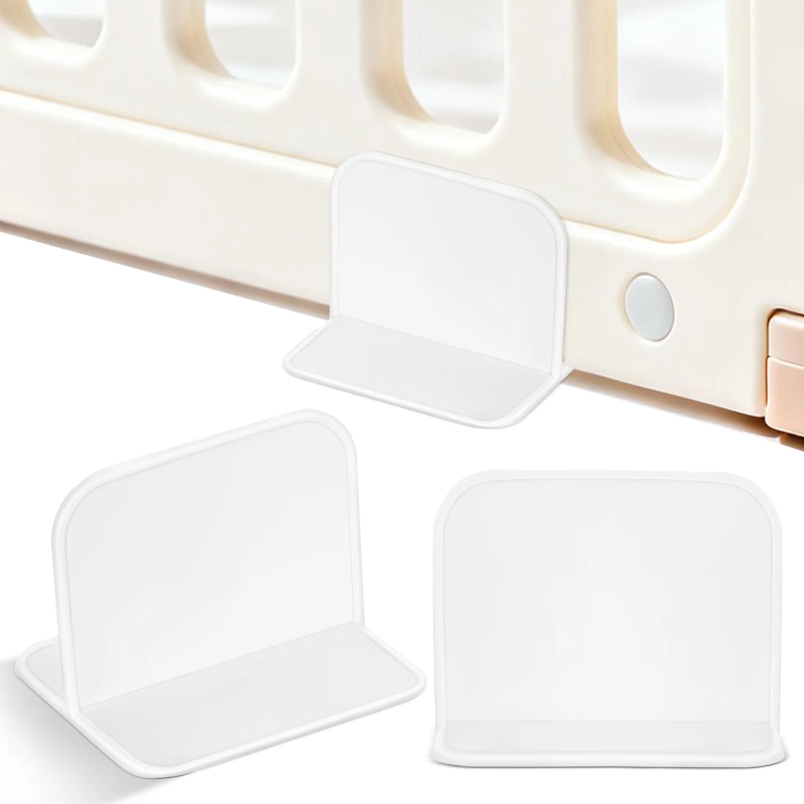 

8Pcs Playpen Stabilizer Base Plastic Anti-Skid Fixing Tool Stable Playpen Support Holder Adhesive Fence Holder Accessories