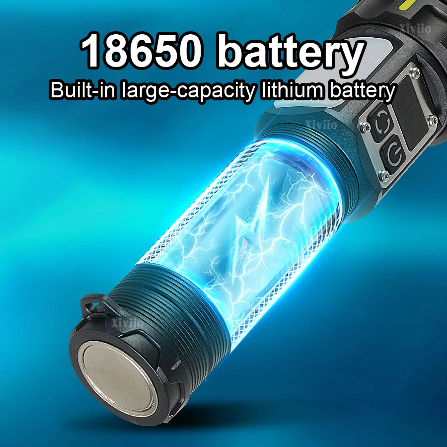 NEW 89000000LM Ultra Bright LED Flashlight Most Powerful Torch Light Rechargeable Portable Lamp With Magnet  For Camping Lantern - view 6