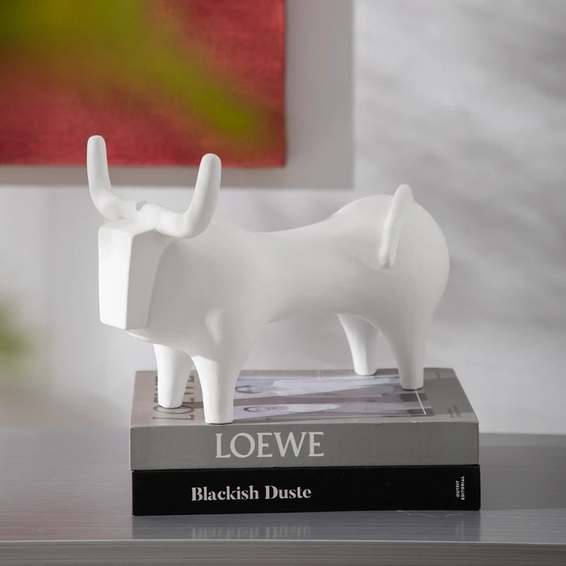 Ceramic ornament calf ornament simple home desktop creative crafts
