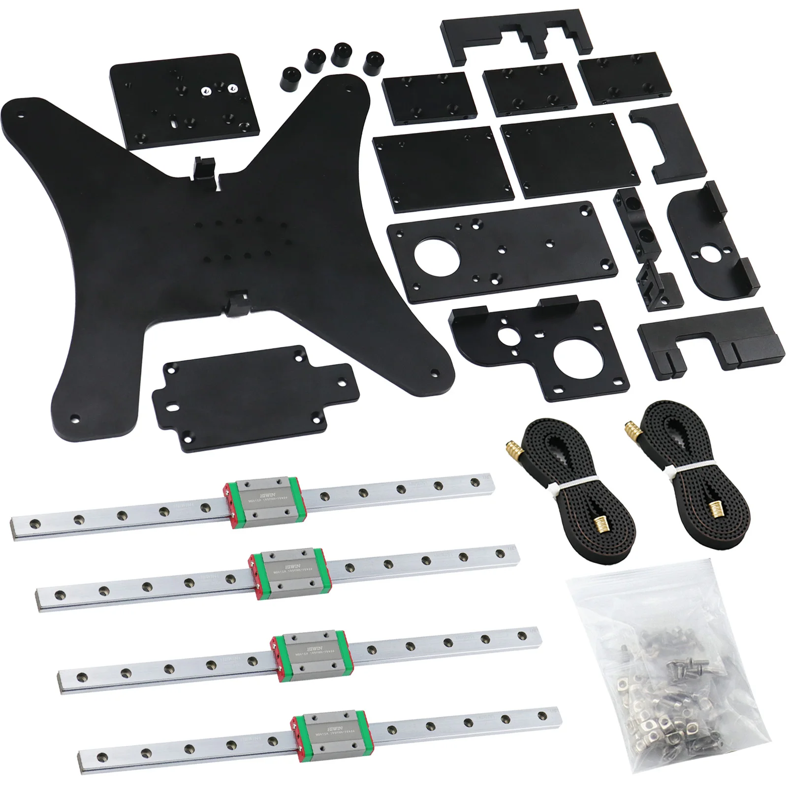 

Ender 3 V2/Pro 3D Printer Upgrade Kit Black Knight ,Includes Kits And Belt Screws For Genuine Hiwin Linear Rail Improvement 3D