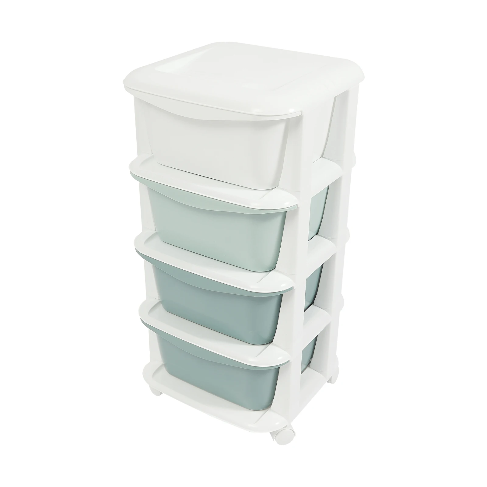 4 Tier Storage Unit, Toy Organizer, 4 Drawer Organizer,Multicolour Plastic Storage Cabinet