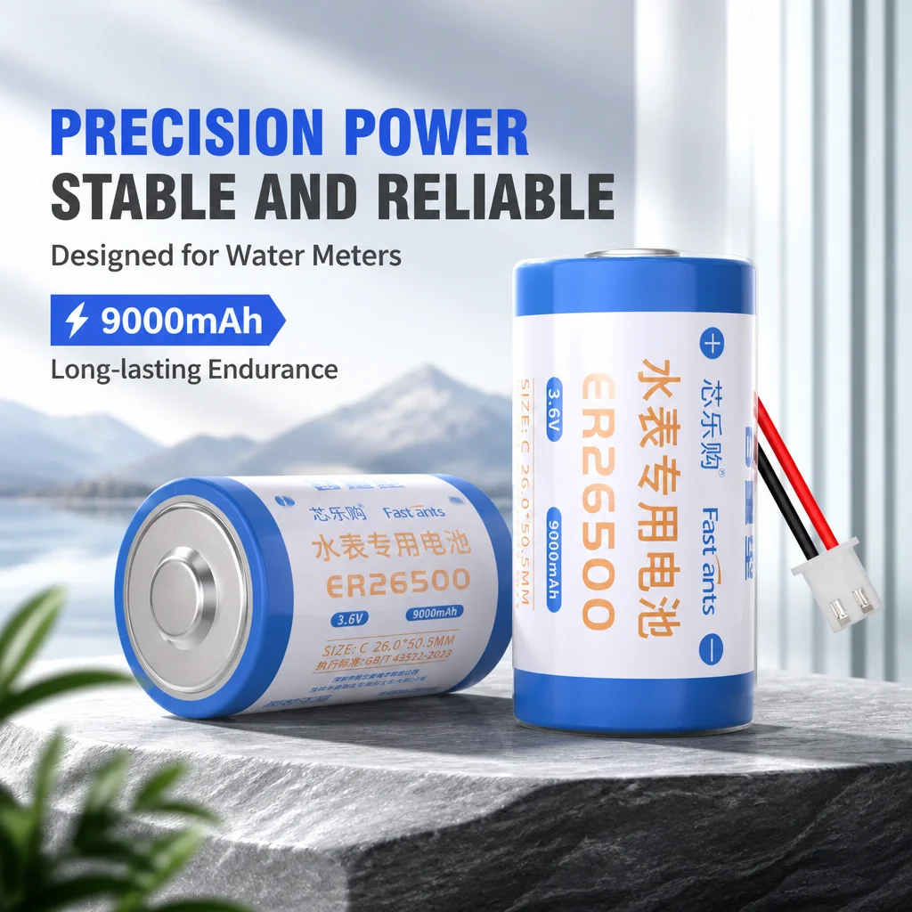 High Capacity  5Pcs ER26500 3.6V Li-SOCl₂ Battery Industrial Grade For Meter Tracking PLC Devices