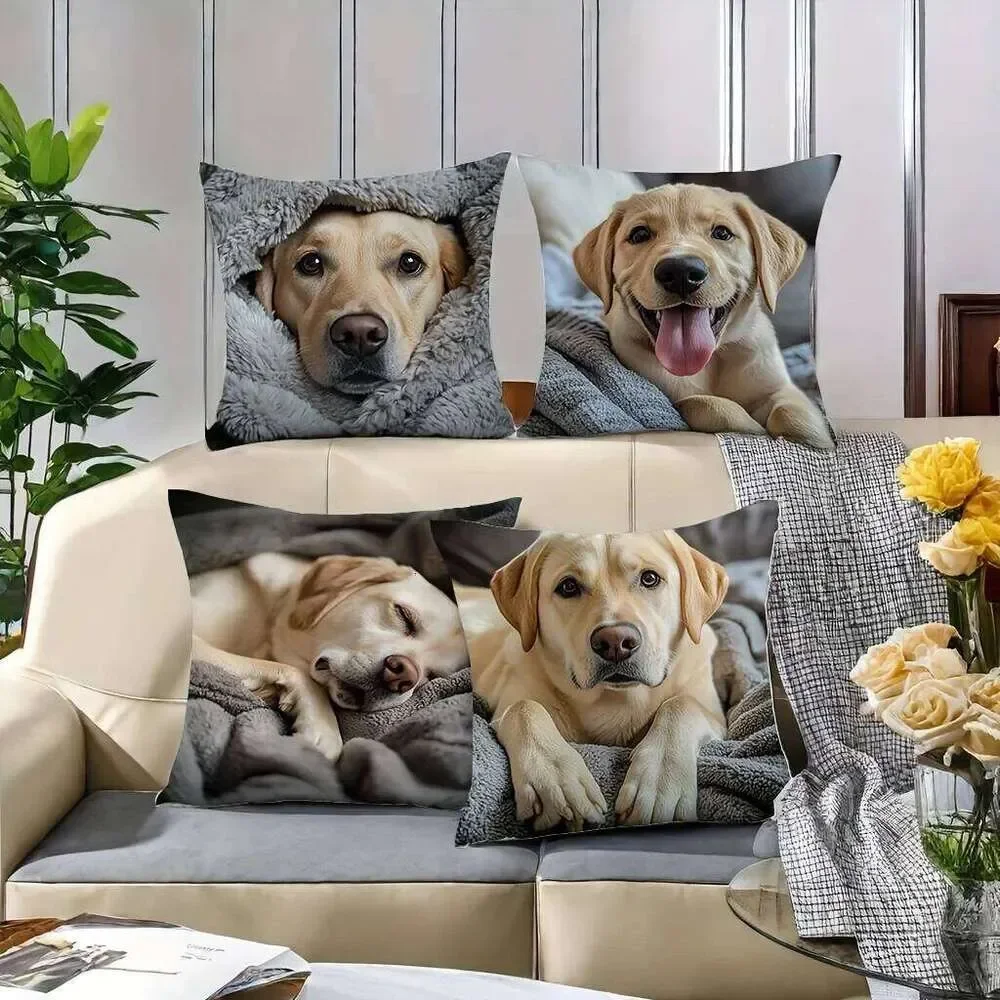 Cute Golden Retriever Dog Face Throw Pillow Cushion for Pet Lovers Home Decor Gift