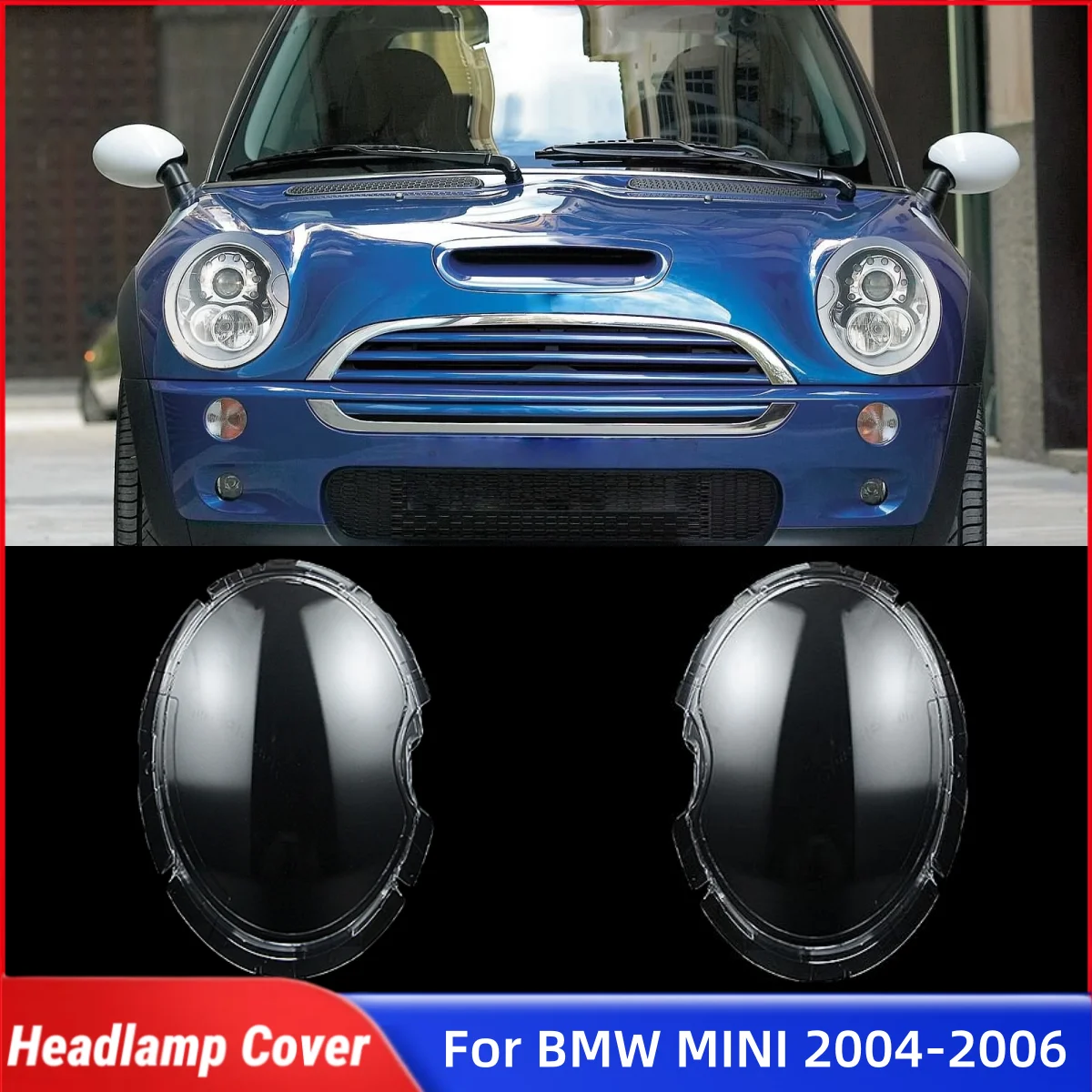 

Для BMW MINI 2004 2005 2006, автомобильные аксессуары, крышка фары, стекло, передняя фара автомобиля, крышка объектива, оболочка