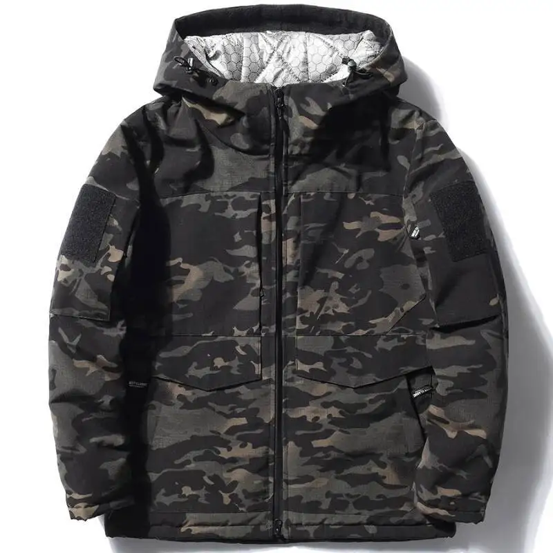 

Men Heating Tactical Autumn Winter Warm Hooded Cotton Coat Camouflage Padded Clothes Outdoor Thermal Hiking Sports Jacket
