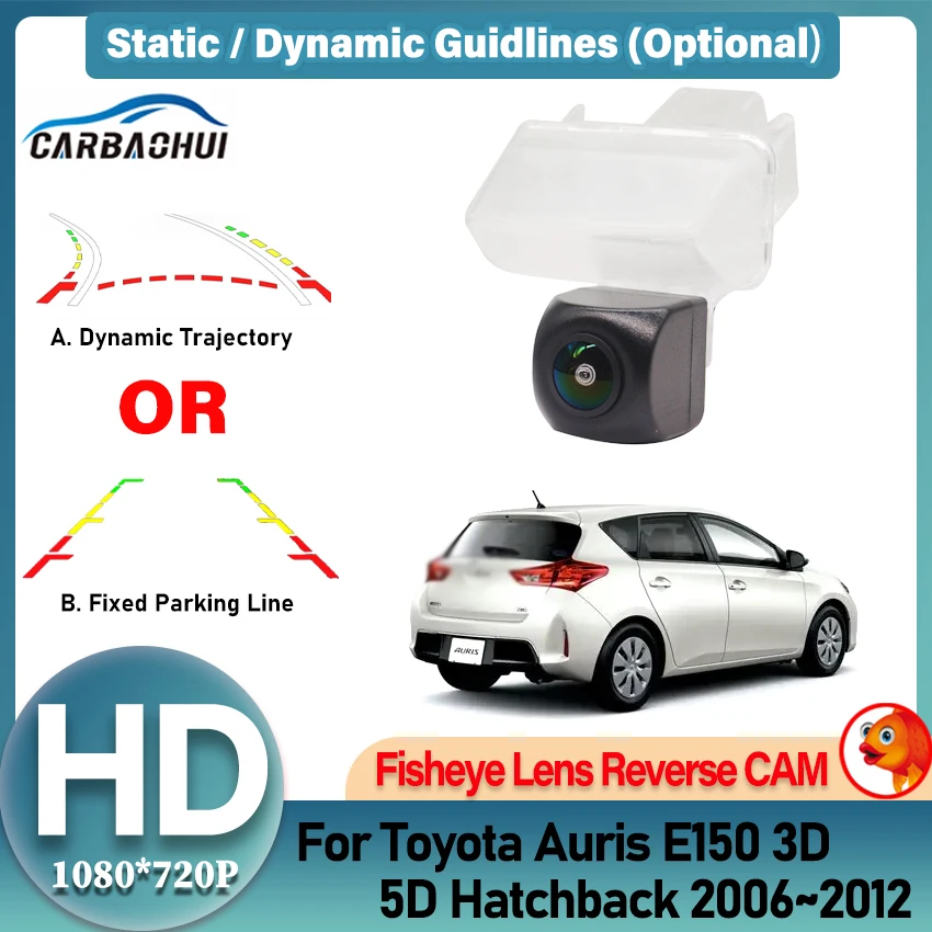 Special Car Rear View Camera For Toyota Auris E150 3D 5D Hatchback 2006~2012 Dynamic Trajectory CCD Night Vison Rear Reverse Cam