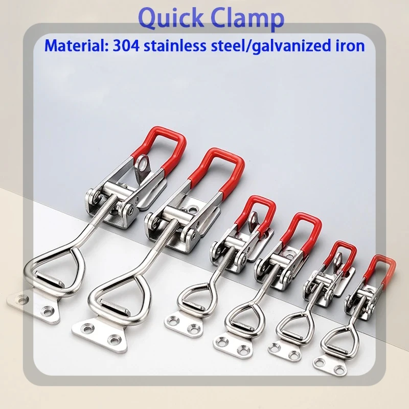 Non Slip Metal Lever Latch Quick Release Adjustable Tool Box Push Pull Toggle Clamp Catch Buckle