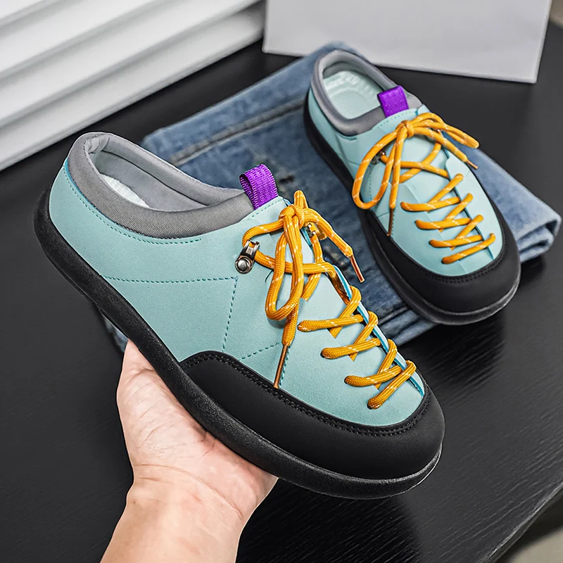 

Men's Hiking Outdoor Casual Shoes Summer Soft Sole Anti-slip City Walking Shoes Fashion Youth Comfort Sports Slip-on Slippers