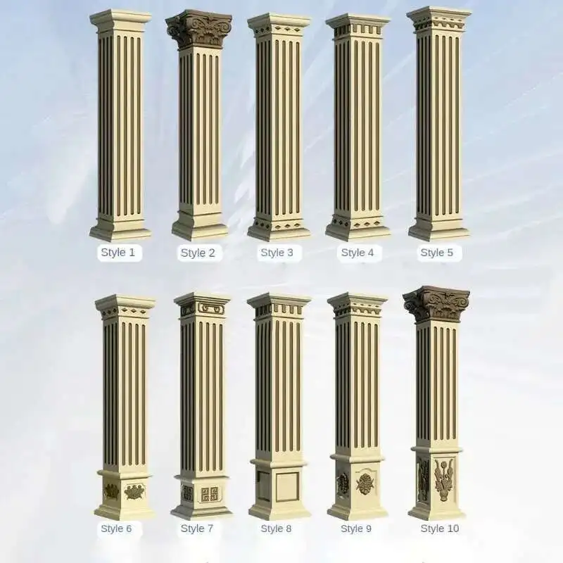 

Roman Column Mold for Home Garden Buildings Square Column Antique Various Patterns Mold Full Set of Square Villa Gate Pillars f