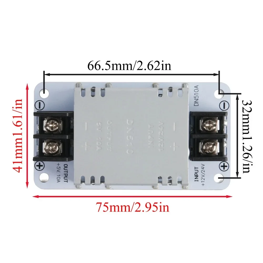 DC12-24V to 5V 10A Power Converter Stabilizer Mini PCBA Module Buck Regulator Step Down 50W Supply Reducer For Car Accumulator