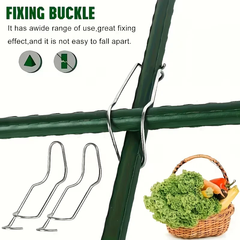 [Plant Support Clips] 20/50 pcs Grid Connectors Climbing Vine Floor Standing Plant Support Clips, Secure Fastening System