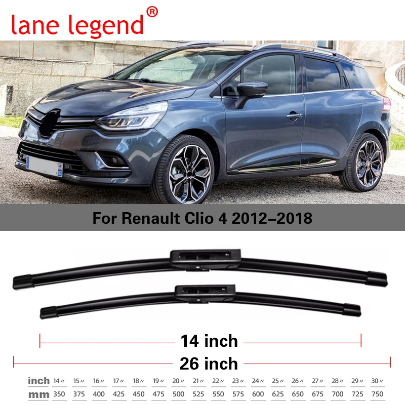 Wiper Front Rear Wiper Blades For Renault Clio 4 2012 - 2019 Windshield Windscreen Front Window 26\