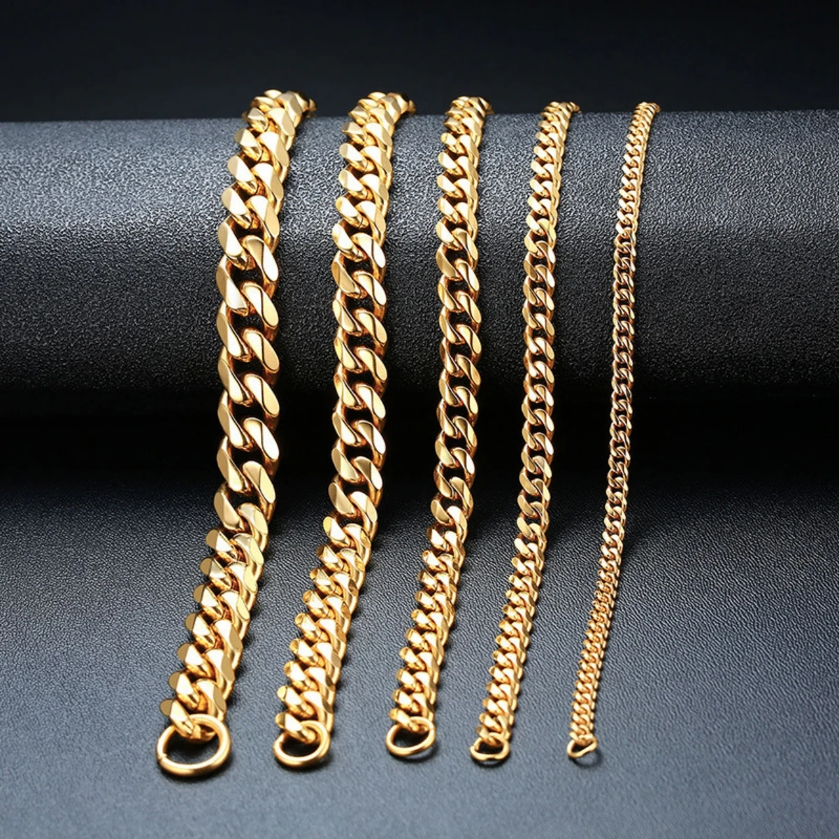 3mm/5mm/7mm/9mm/11mm Stainless Steel Curb Cuban Chain Necklace Link Men Women  18-28\'\'