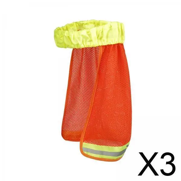 

Outdoor Hard Hat Neck Shade Orange Breathable Cooling Sun Flap Protective Mesh Cover for Activities Workers