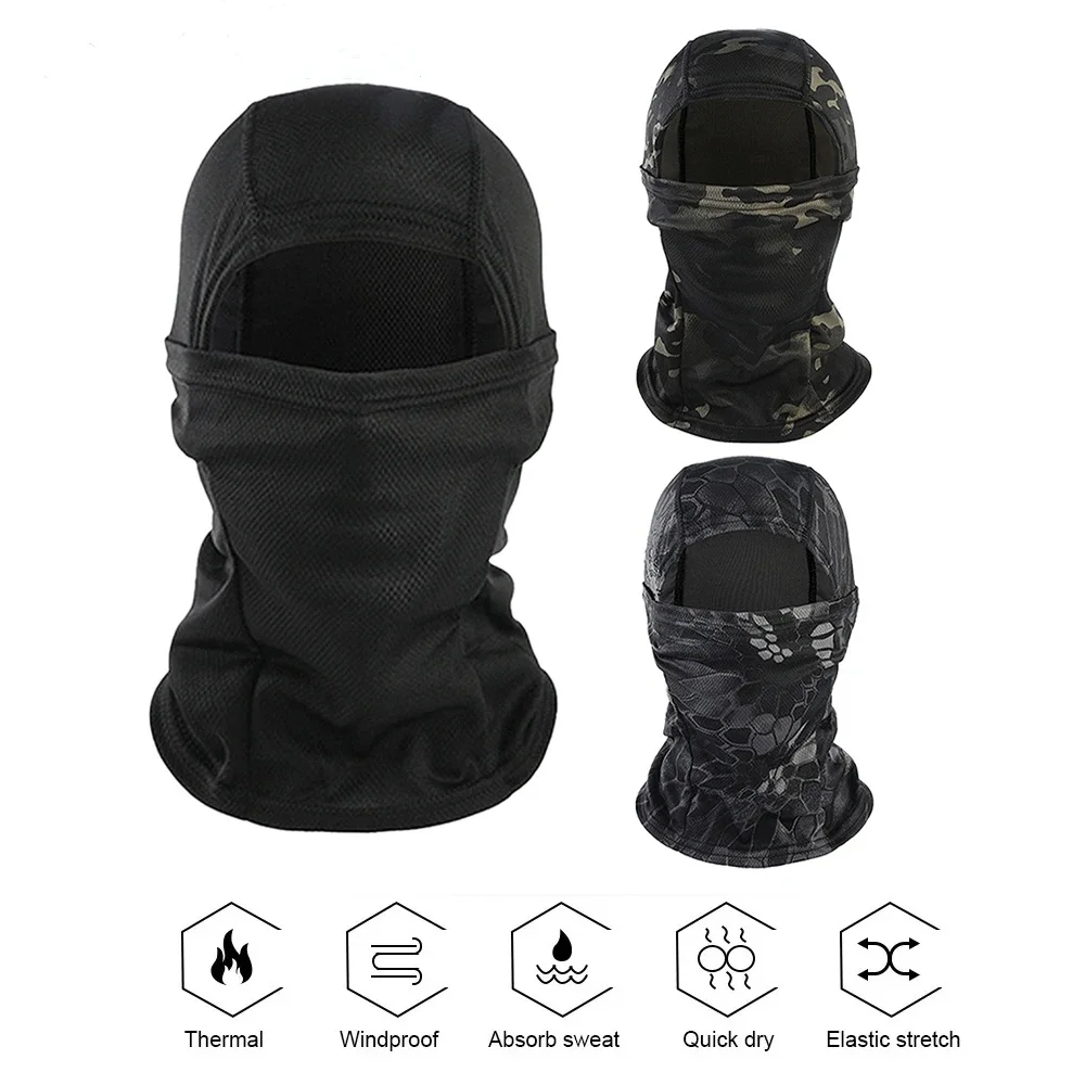 Máscara facial completa de camuflaje para bicicleta de montaña, bufanda de protección UV transpirable, cubierta facial deportiva de seda de hielo, equipo de ciclismo de verano