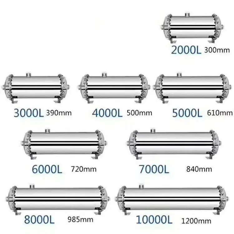 1000-5000L/H الفولاذ المقاوم للصدأ لتنقية المياه الإسكان في الهواء الطلق المنزلية كله نظام تنقية المياه مياه الشرب
