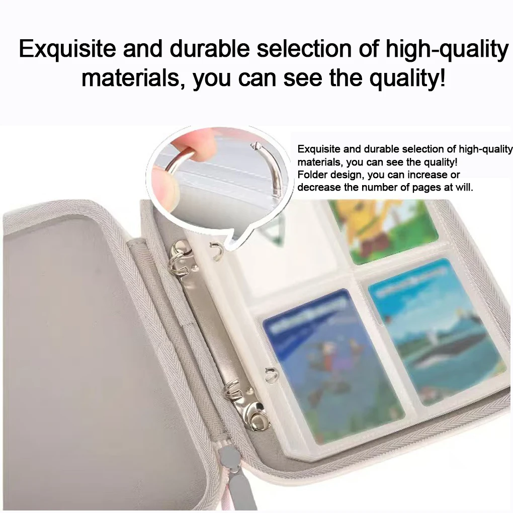 

Card Case Card Holder with Zipper 80 Pockets for Yoto Cards Card Binder Holder Soft Portable Folder Mini Audiobook Cards
