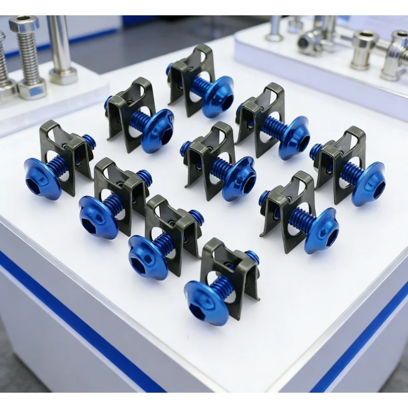 1set CNC M6 6mm Fairing Body Work Bolt Kit Screw Spire Speed Fastener Clip Nut For CBR GSXR Modified Bolt Motorcycle Accessories