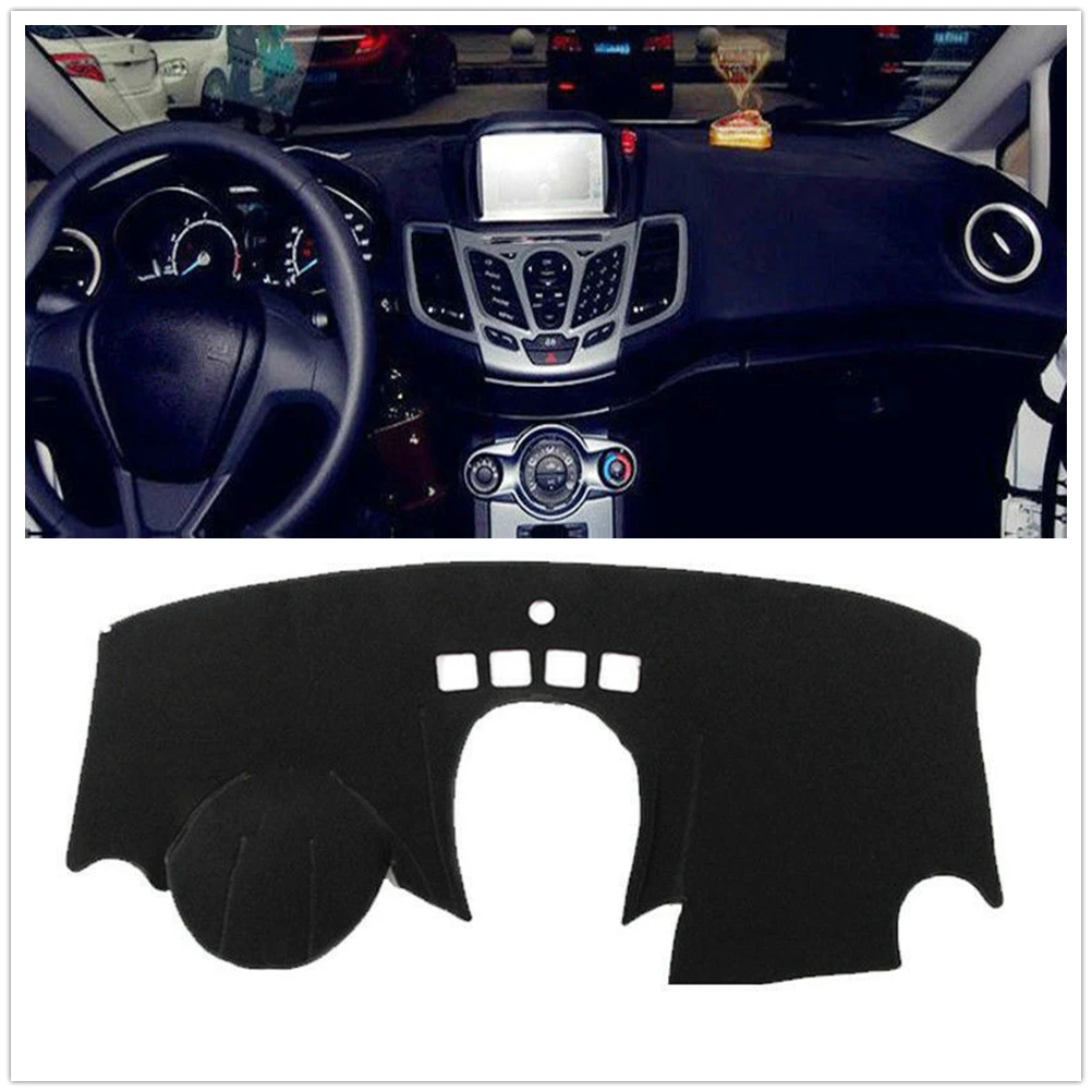 Car Front Dashboard Cover Carpet Dash Board Heat Proof Mat Shield Pad Shade Strip For Ford Fiesta 2009-2014