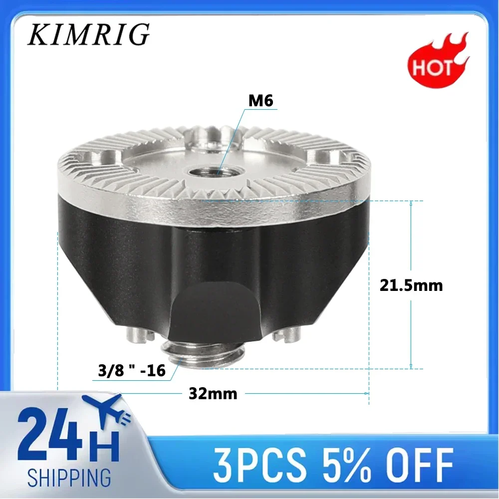 

KIMRIG M6 ARRI Rosette Mount Adapter With 3/8 Inch Mounting Screw ARRI Locating Pins For Dslr Camera Cage Photo Studio Accessory