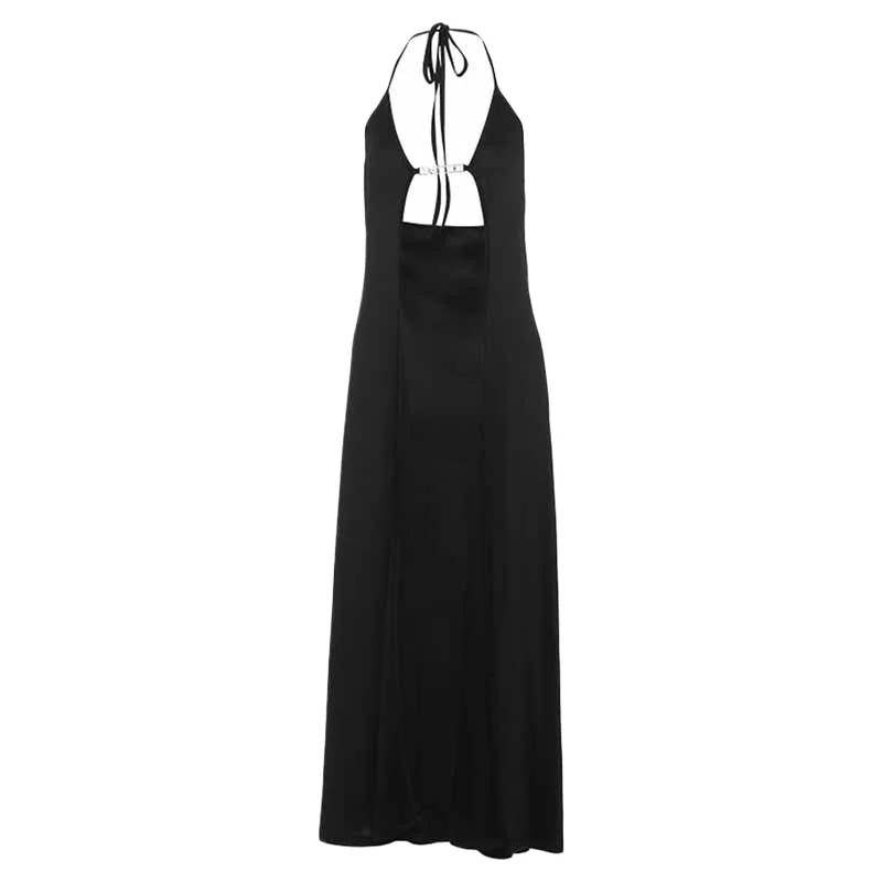 Hotsweet-Tops largos con cordones para mujer, camiseta sin mangas Grunge de los años 90 con cuello Halter, ropa de calle sin espalda, blusas con capa gótica para centro comercial