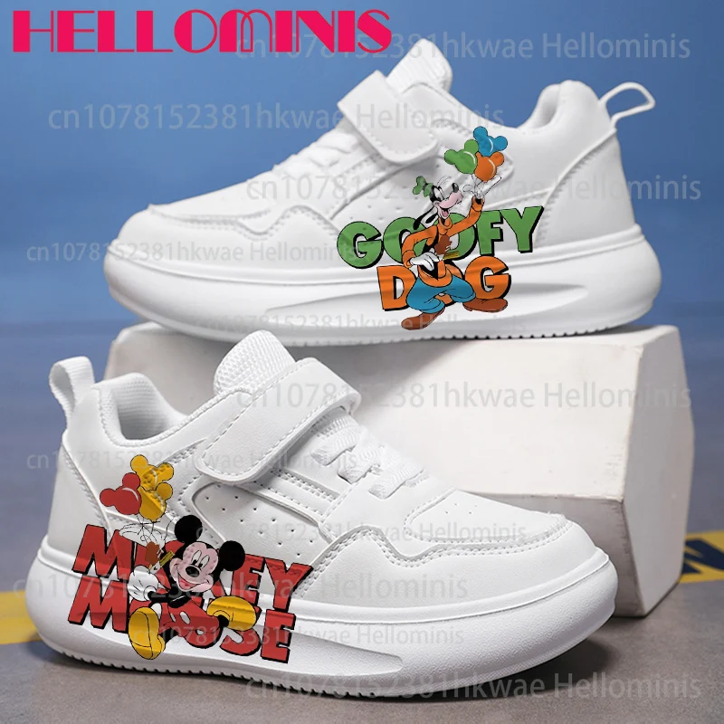 

Лидер продаж 2025 года, детская обувь с Микки Гоффи, модная тенденция, обувь для родителей и детей, белая дышащая повседневная обувь для мальчиков и девочек