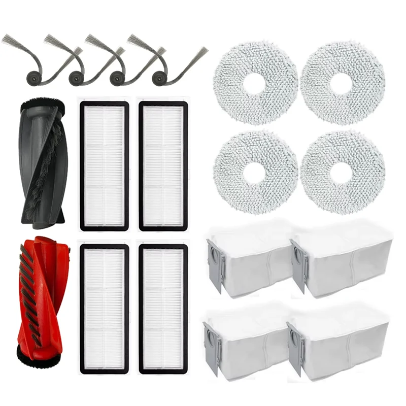

B52C For Roborock Qrevo Curv / P20 Pro Vacuum Parts Main Roller Side Brush Hepa Filter Mop Cloth Dust Bag Accessories
