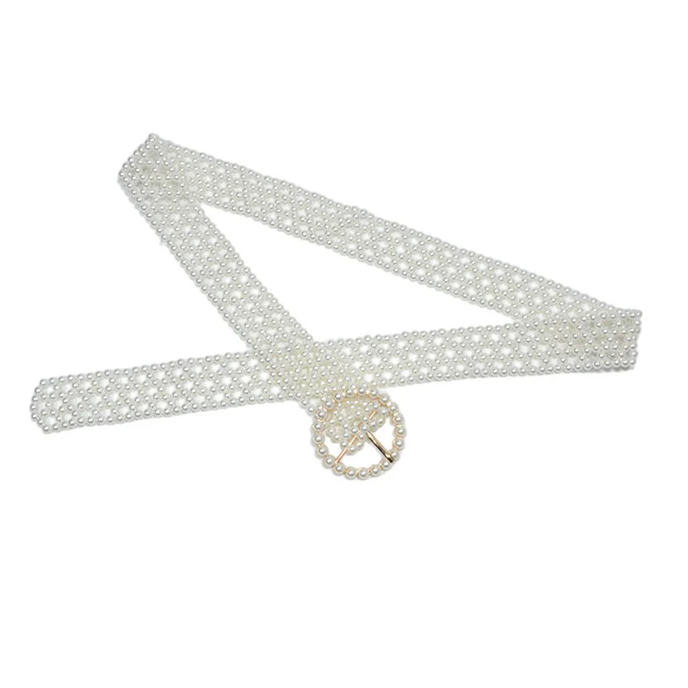 

Girdle Pearl Belt Fashion Thin Belts for Women Trendy Waist Dresses Trainer Ladies