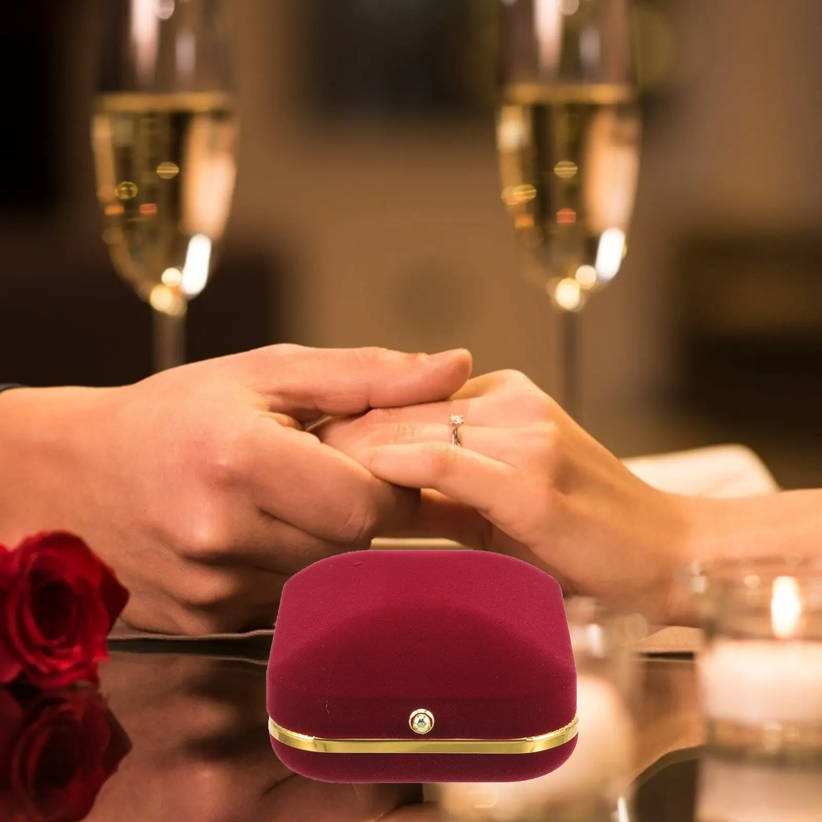 

1 Piece Jewelry Box for Necklace Ring Earring Storage Elegant Gift Box for Women Wedding Valentine's Day Decoration