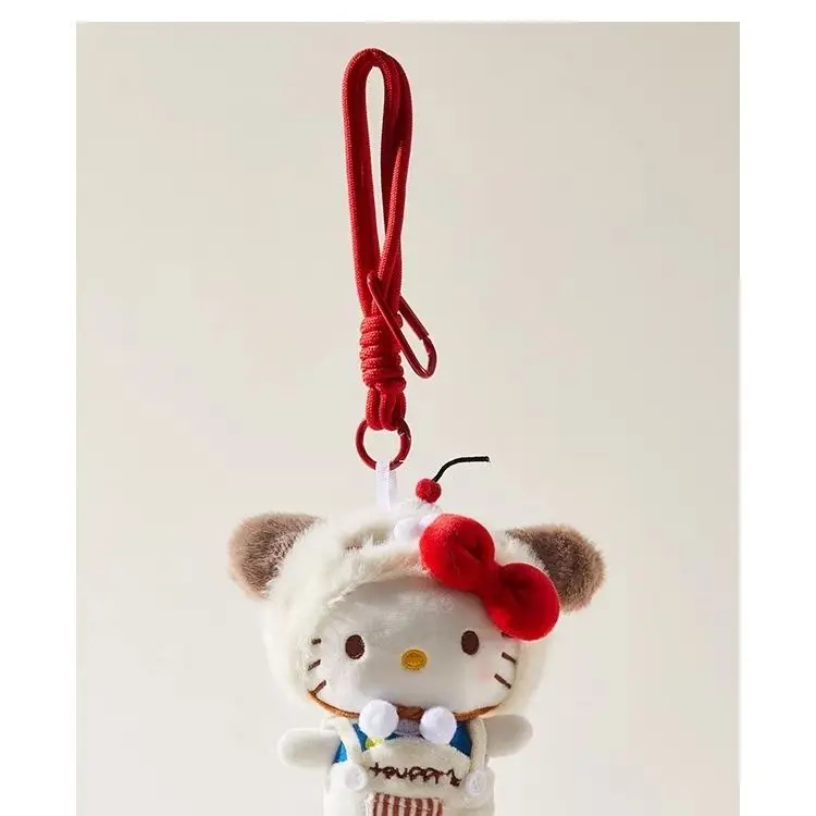 

Genuine Sanrio KT Cat Plush Doll Keychain, Hello Kitty Cartoon Bag Charm, Surprise Festival Gift For Close Girlfriends Gift